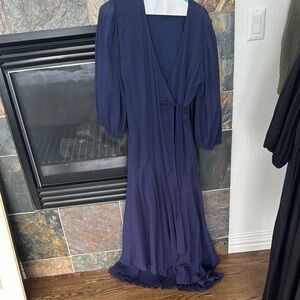 Elegant Indigo Wrap Dress